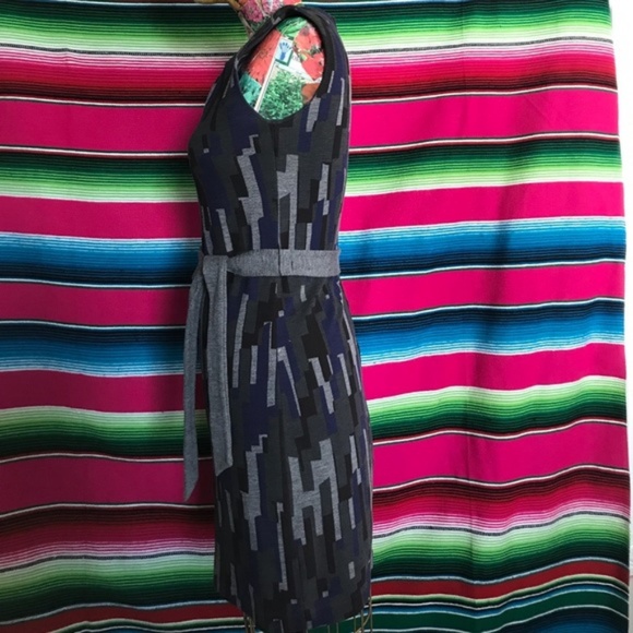 Banana Republic Graphic Geo Print Knit Dress Belte - Picture 3 of 8